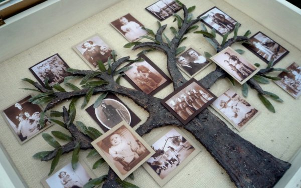 DIY Family Tree Shadow Box|Top 15 Easy DIY Home Decor Projects|See more at http://livingroomideas.com/top-15-easy-diy-home-decor-projects/