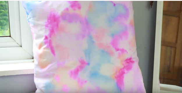 Water Color Pillow Step 3 |Bed Room Ideas: DIY Room Decor Ideas Perfect For A Seasonal Change