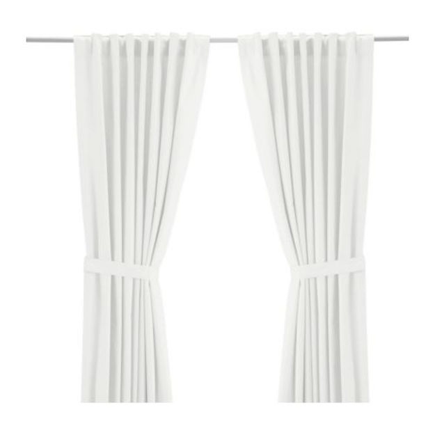Ritva Curtains with tie-backs | 20 Amazing Ikea Bedroom Ideas Under $20 | Living Room Ideas