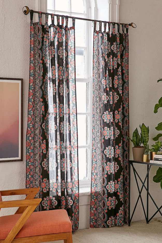 Printed Curtain | Bohemian Room Decor Finds From Urban Outfitters