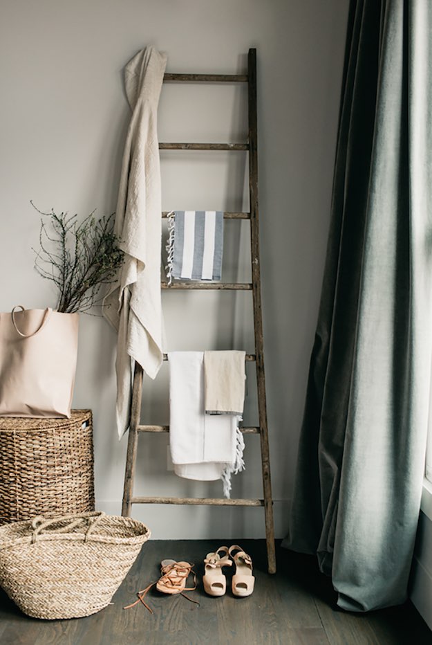 Laid-Back | Chic and Cozy Ways To Style A Ladder Blanket Rack