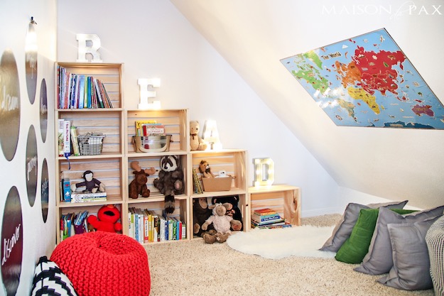 Crate Bookcases | Clever Kids Room Decorating Ideas You'll Love This Season
