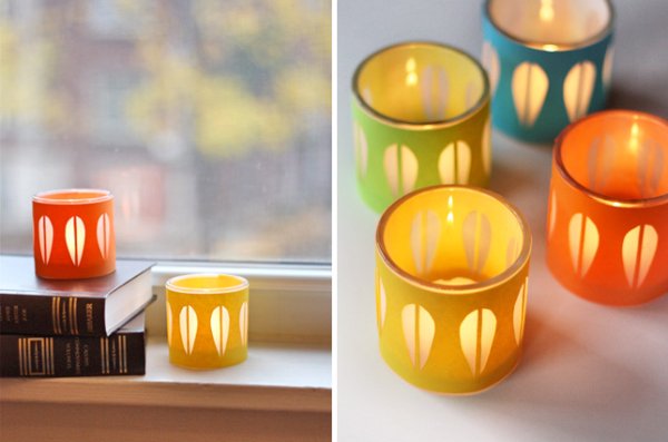 Personalized Candle Holder|Top 15 Easy DIY Home Decor Projects|See more at http://livingroomideas.com/top-15-easy-diy-home-decor-projects/