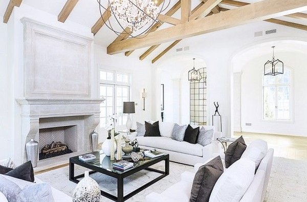 Kim Kardashian & Kayne West|6 Most Famous Celebrity Fireplaces|See more at http://livingroomideas.com/6-famous-celebrity-fireplaces/