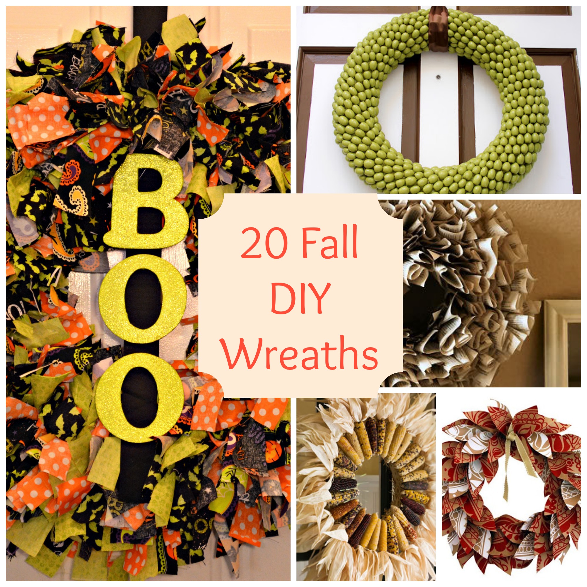 Front Door Wreaths | 13 Awesome Decorating Ideas To FALL For! | http://livingroomideas.com/13-awesome-decorating-ideas-to-fall-for/