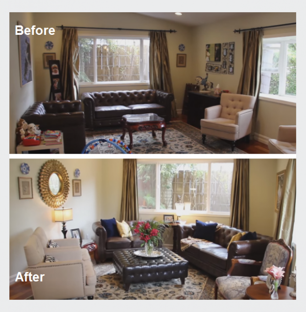 Before & After | [Video] Living Room Ideas: Interior Redesigning No Cost Decorating