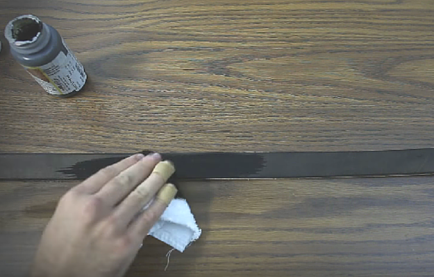  Start dying your leather | DIY Leather Belt Hanger Clock | IKEA Hack Living Room Clock Idea