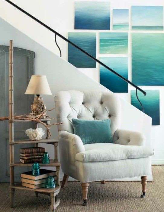 Add Some Paintings | Beachy Living Room Ideas: How to Bring the Beach To Your Home