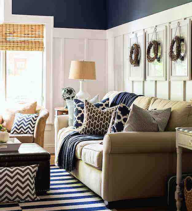6 Chic Blue and Brown Living Room Ideas