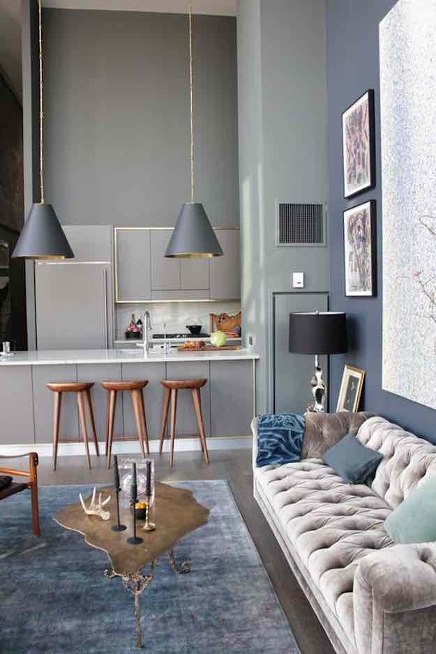 Modern | 6 Chic Blue and Brown Living Room Ideas