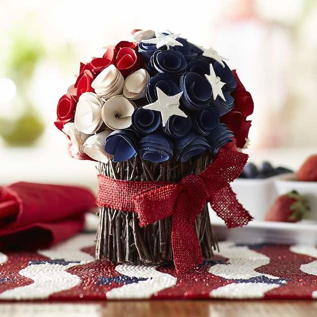Wood curl arrangement | The Ultimate Guide To Decorating Your Home For 4th of July