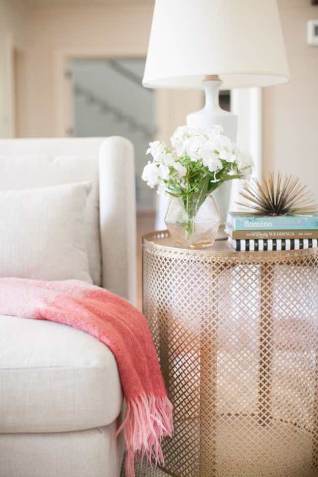 Open Weave | Living Room End Tables: 23 Ideas That Mix Style and Function