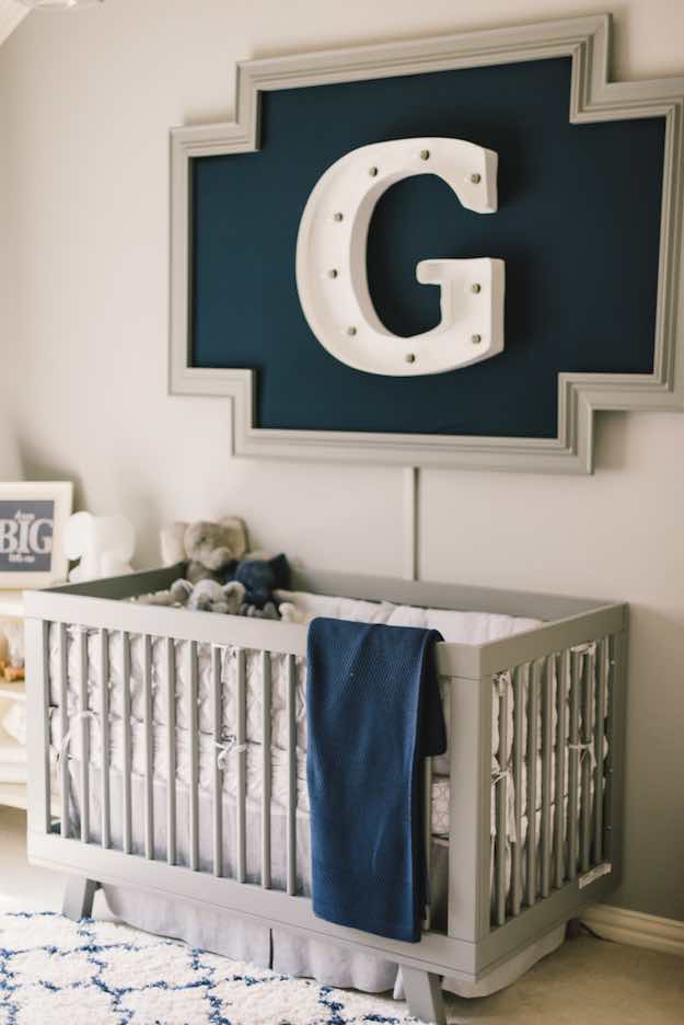 Grey and Blue | 21 Inspiring Baby Boy Room Ideas