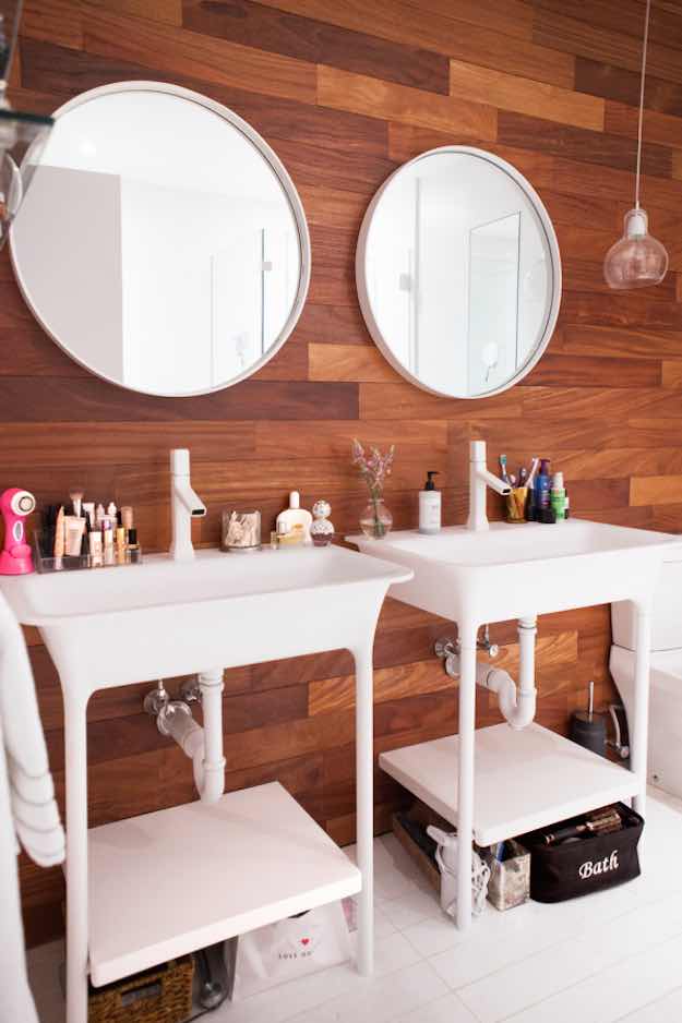 Wood | 21 Stylish Bathroom Themes | Living Room Ideas