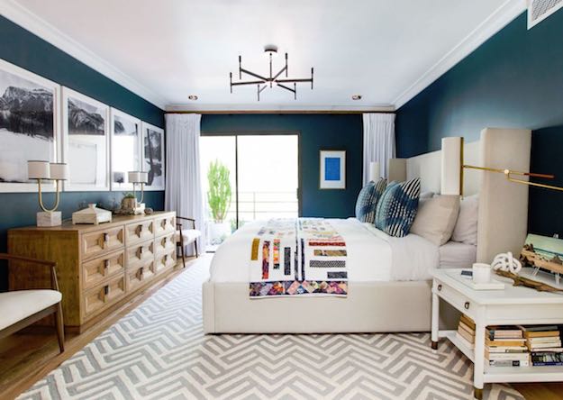 Deep Blue | Bedroom Color Schemes: 15 Fabulous Ways To Mix Colors