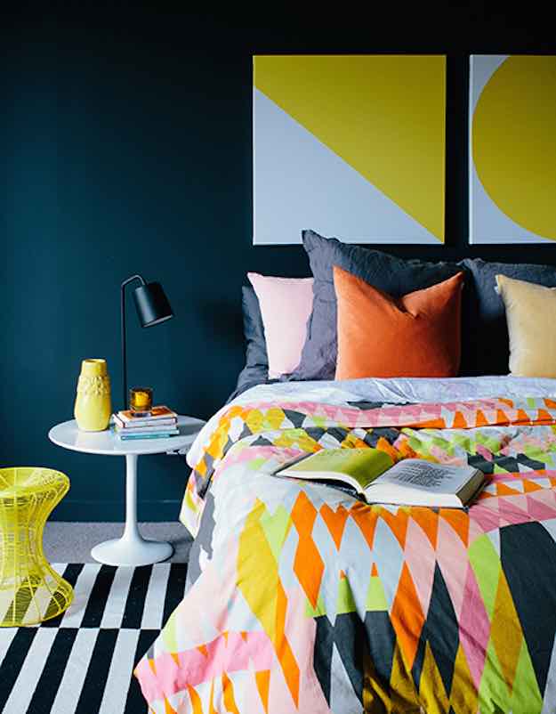 Blue and Yellow | Bedroom Color Schemes: 15 Fabulous Ways To Mix Colors