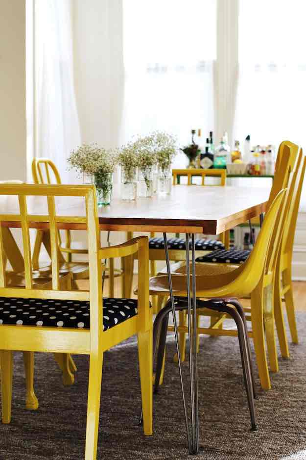 Wood and Metal | Discount Dining Room Sets: Make Your Own With These DIY Projects