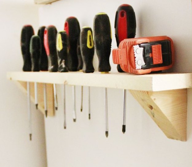 Screwdriver Wall Garage Shelving | Garage Shelving Ideas To Clean Up Your Storage