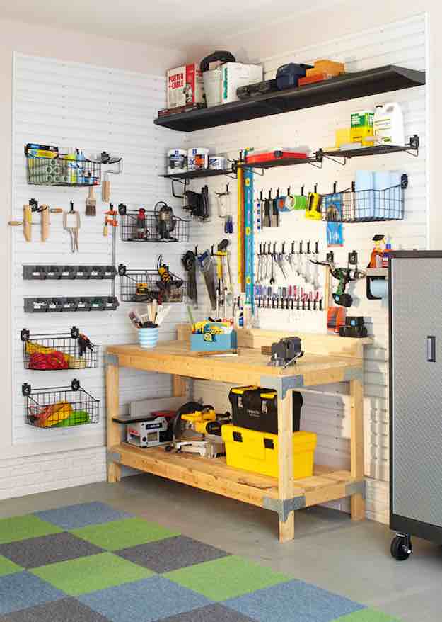 Slatted Wood Panels | The Only Garage Storage Ideas Guide You'll Ever Need