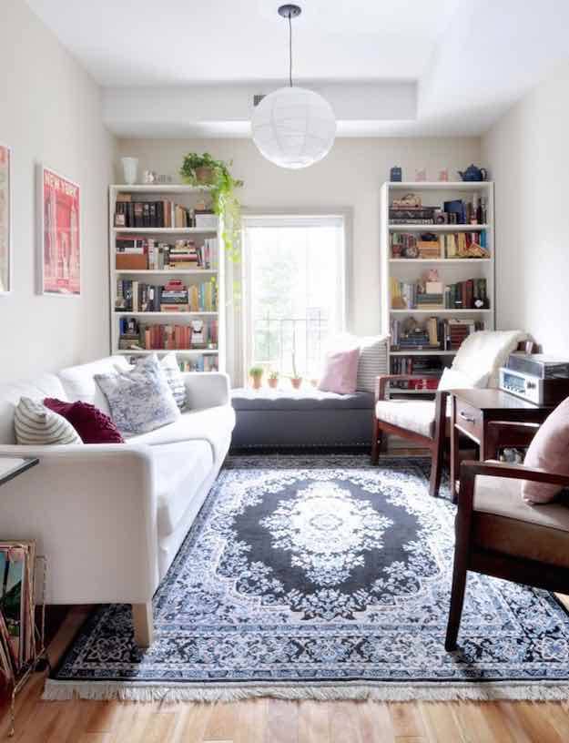 Get Rid Of the Coffee Table | Long Narrow Living Room Ideas That Won't Cramp Your Style