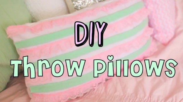 Throw Pillows | [Video] Get Crafting With These Easy DIY Tumblr Bedroom Ideas
