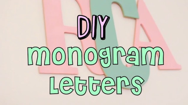Monogram Letters | [Video] Get Crafting With These Easy DIY Tumblr Bedroom Ideas