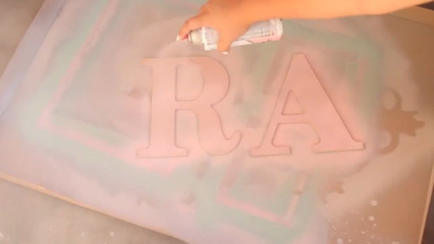 Spray paint the letters | [Video] Get Crafting With These Easy DIY Tumblr Bedroom Ideas