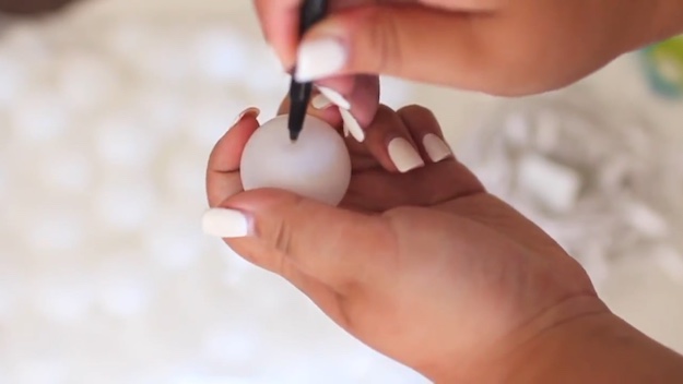 Make holes in the ping pong balls | [Video] Get Crafting With These Easy DIY Tumblr Bedroom Ideas