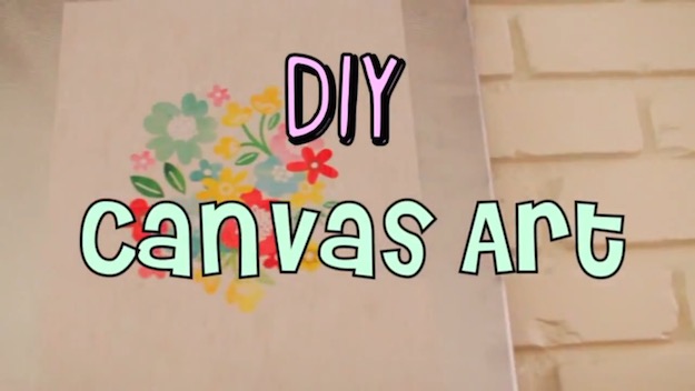 DIY canvas art | [Video] Get Crafting With These Easy DIY Tumblr Bedroom Ideas
