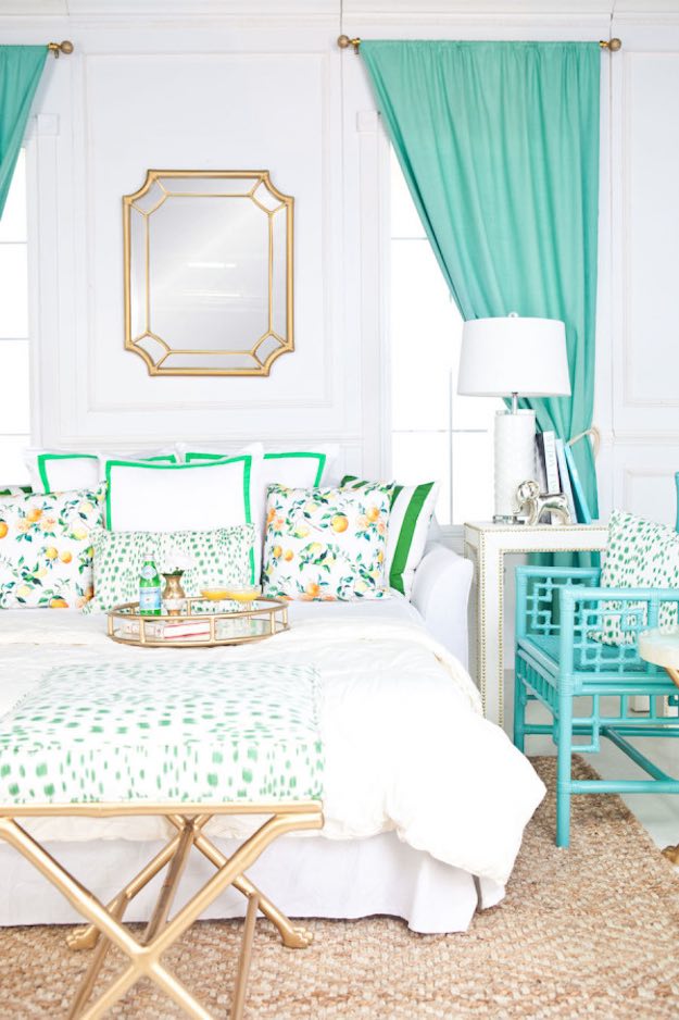 Green | Bedroom Curtain Ideas: 15 Ways To Decorate With Curtains