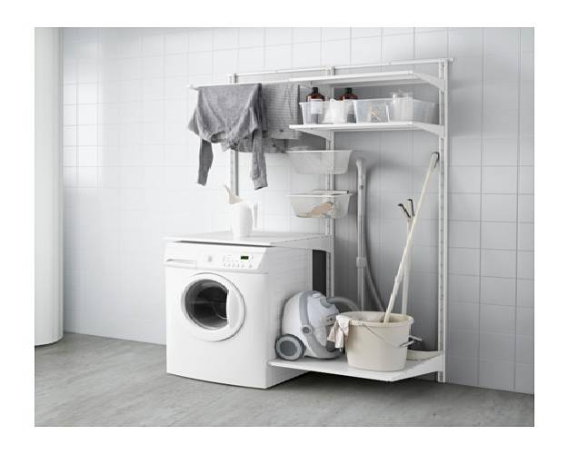 Functional Washer Frame | 10 IKEA Laundry Room Ideas For Small Living Spaces