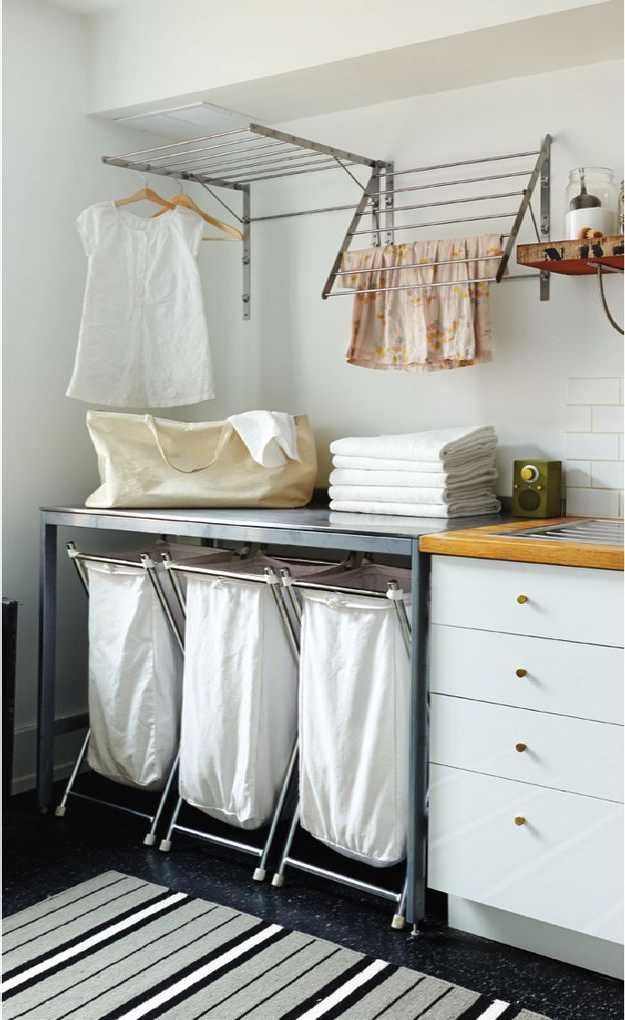 Multifunctional Corner | 10 IKEA Laundry Room Ideas For Small Living Spaces