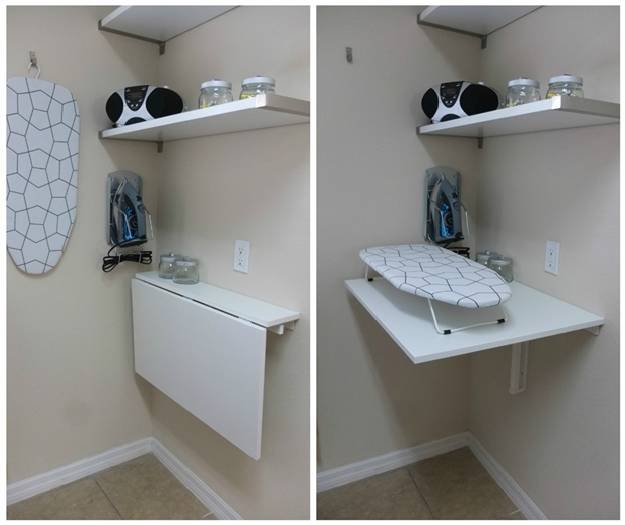 Ironing Nook | 10 IKEA Laundry Room Ideas For Small Living Spaces