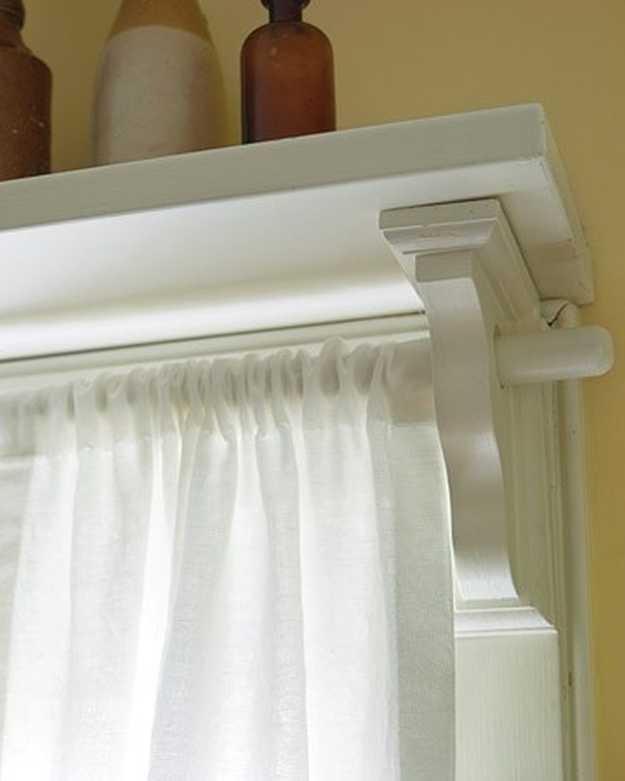 Shelf Bracket Curtain Rod | Inexpensive Ways to Spruce Up Your Living Room Curtains