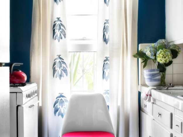 Spray Painted Curtains | Inexpensive Ways to Spruce Up Your Living Room Curtains