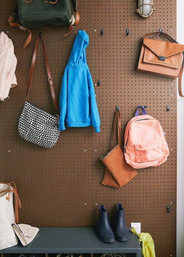 Add a hook wall | Space-Saving Tips For Your Small Apartment