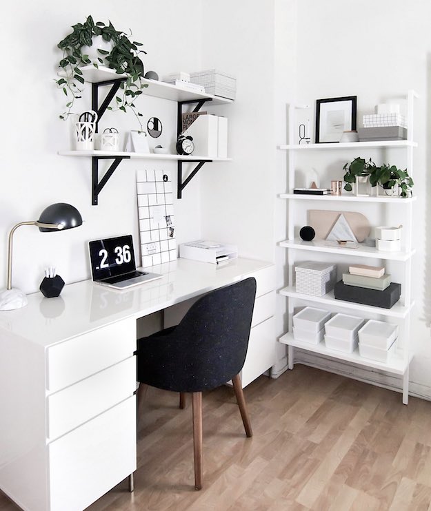 Clean Workspace | Black And White Room Ideas That Will Make You Go Monochrome