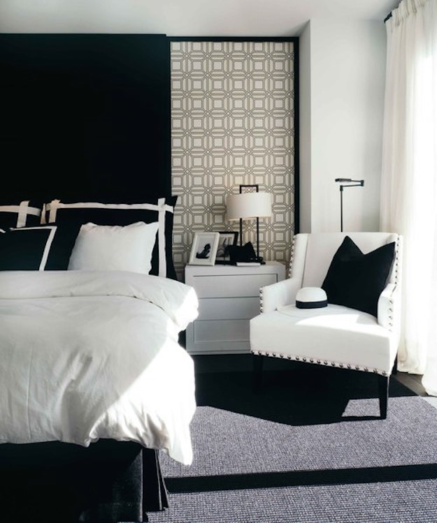 Traditional Bedroom | Black And White Room Ideas That Will Make You Go Monochrome