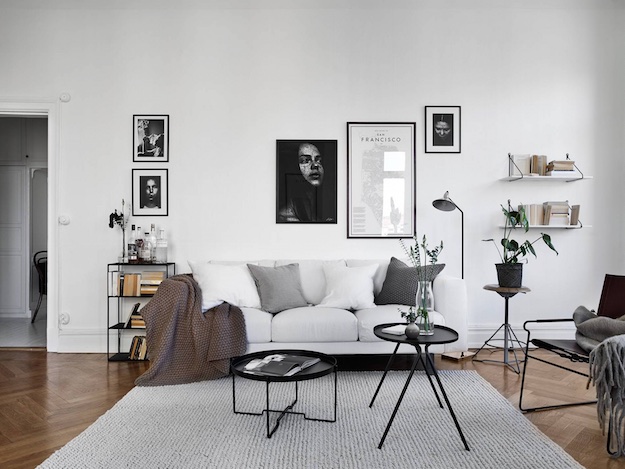 Cozy Living Space | Black And White Room Ideas That Will Make You Go Monochrome