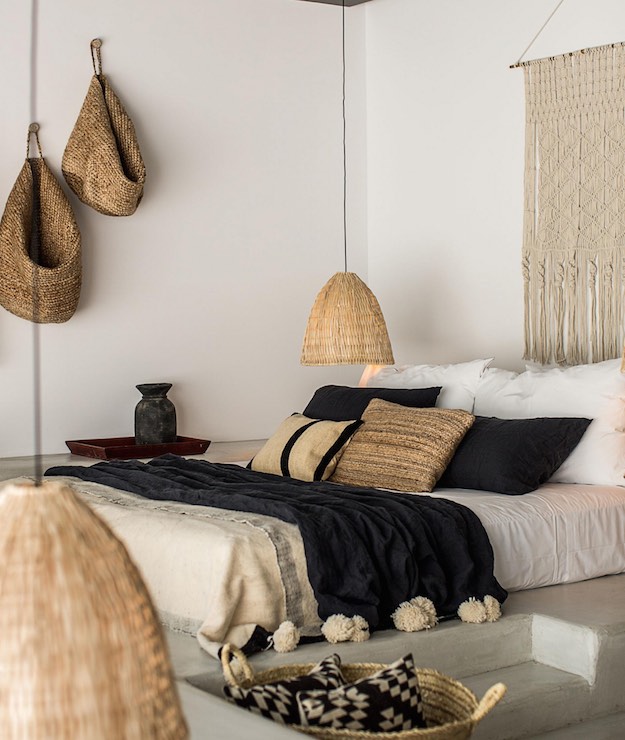 Woven Accents | Bohemian Bedroom Ideas To Inspire You This Fall
