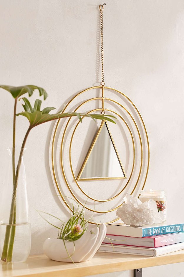 Triangle Wall Mirror | Bohemian Room Decor Finds From Urban Outfitters