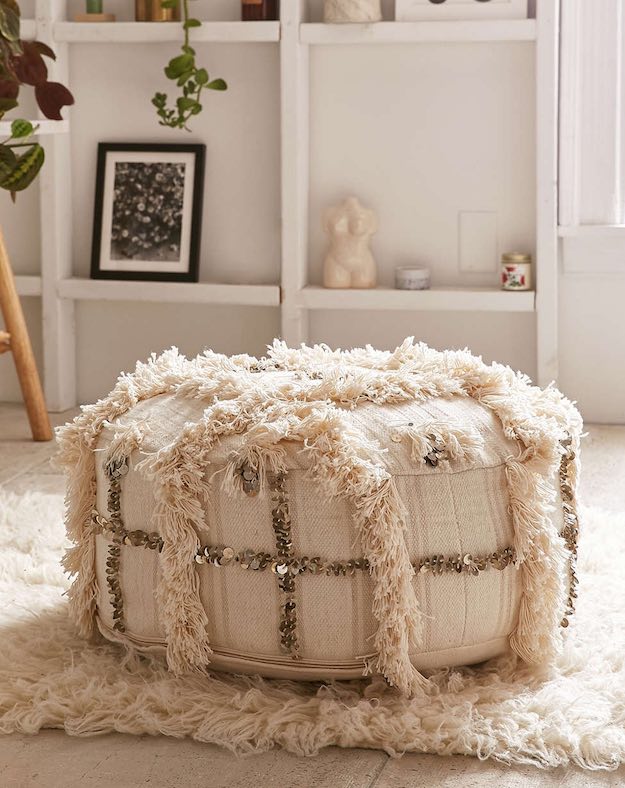 Moroccan-Inspired Pouf | Bohemian Room Decor Finds From Urban Outfitters