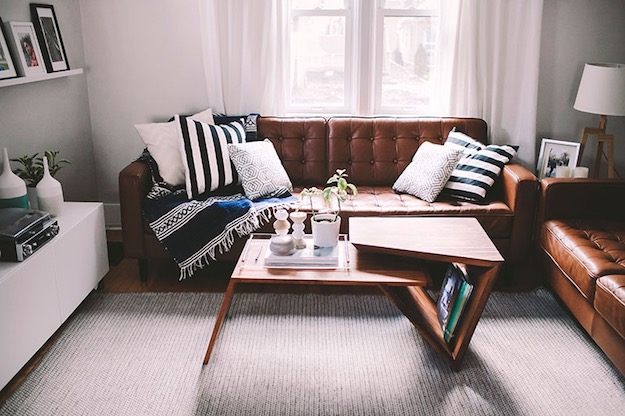 Mixed Prints | Chic Ways To Style A Brown Sofa In Your Living Room
