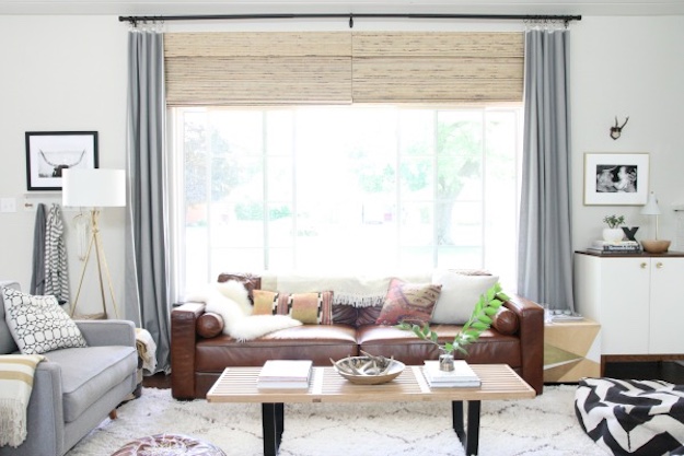 Neutrals | Chic Ways To Style A Brown Sofa In Your Living Room