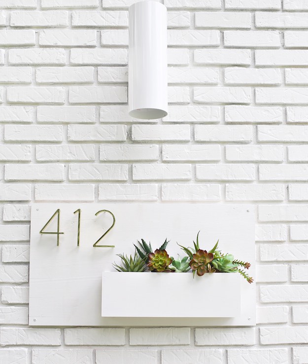 Modern House Number Planter | Simple DIY Room Upgrades You Can Do This Weekend