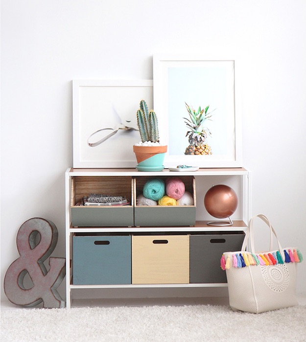 Color Block Shelves | Simple DIY Room Upgrades You Can Do This Weekend