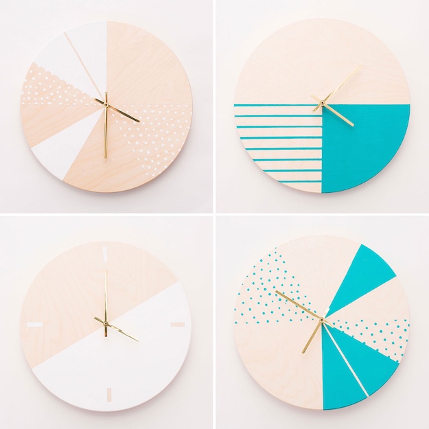 Modern Wood Wall Clock | Simple DIY Room Upgrades You Can Do This Weekend