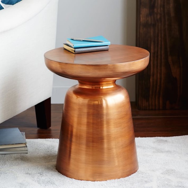 Metallic | End Table Ideas: Stylish Tables You Can Buy Right Now
