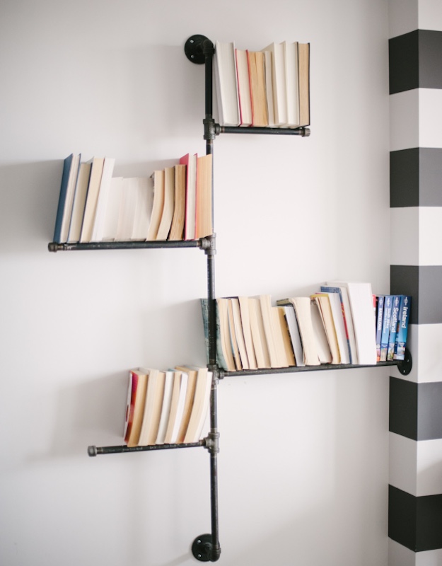 Pipe Shelves | Creative Floating Shelves Designs To Inspire Your #Shelfie