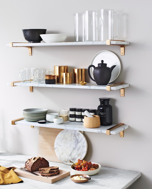 Marble | Creative Floating Shelves Designs To Inspire Your #Shelfie